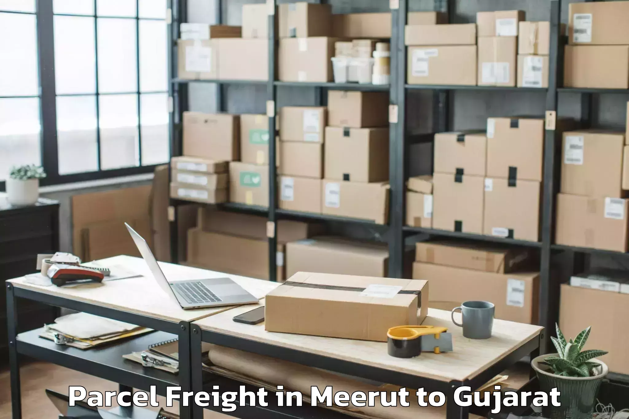 Trusted Meerut to Karnavati University Gandhinag Parcel Freight